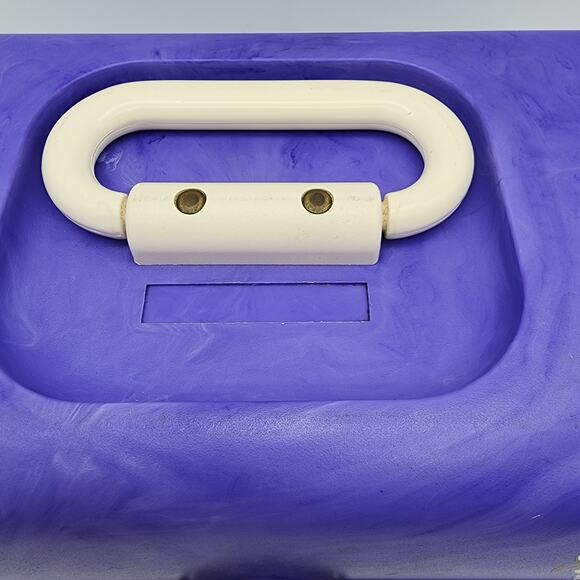 Vintage Caboodles Makeup Case Purple Swirl Mirror Slide Out Trays 3 Tiers 920381 - Picture 5 of 16